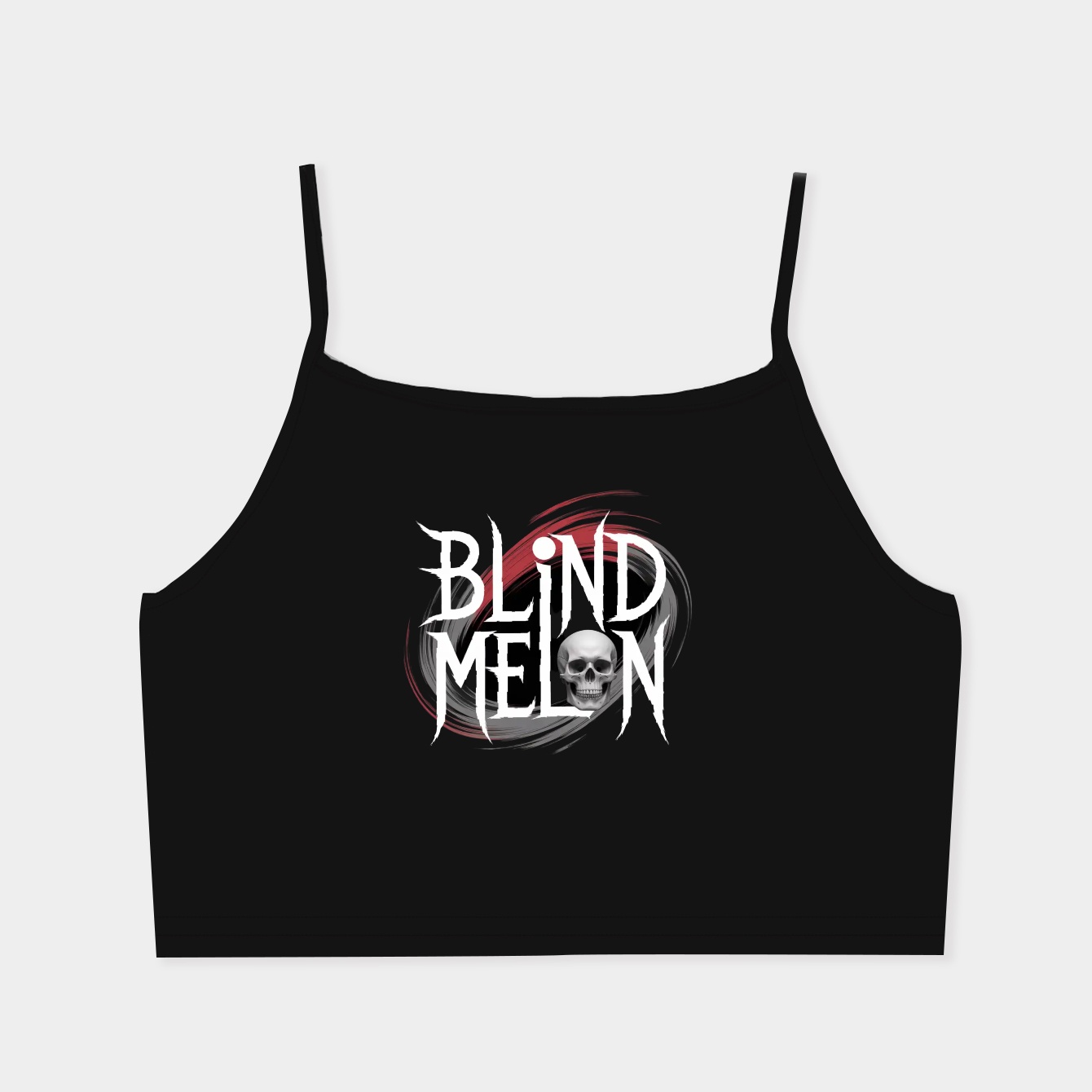 Blind Melon Skull Design Women's Spaghetti Strap Tank Top