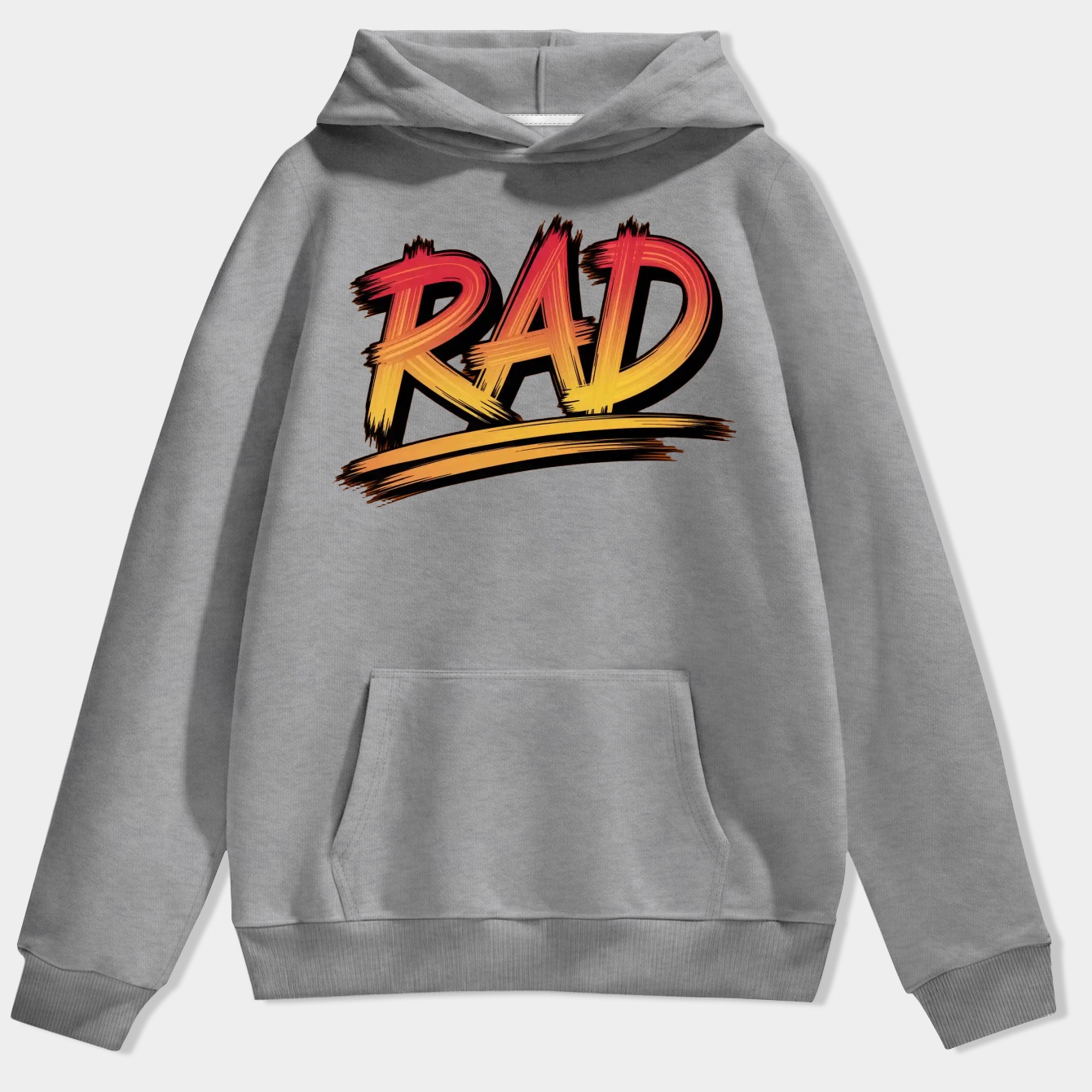 Rad Retro Gradient Text Men's Hoodie