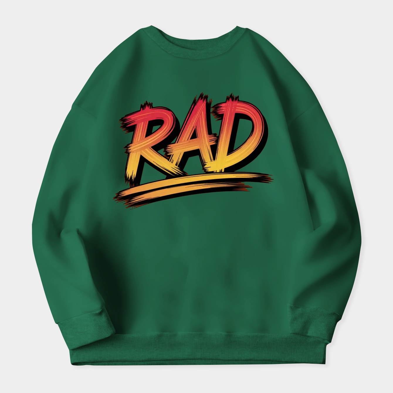 Rad Retro Gradient Text Women's Crewneck Sweatshirt