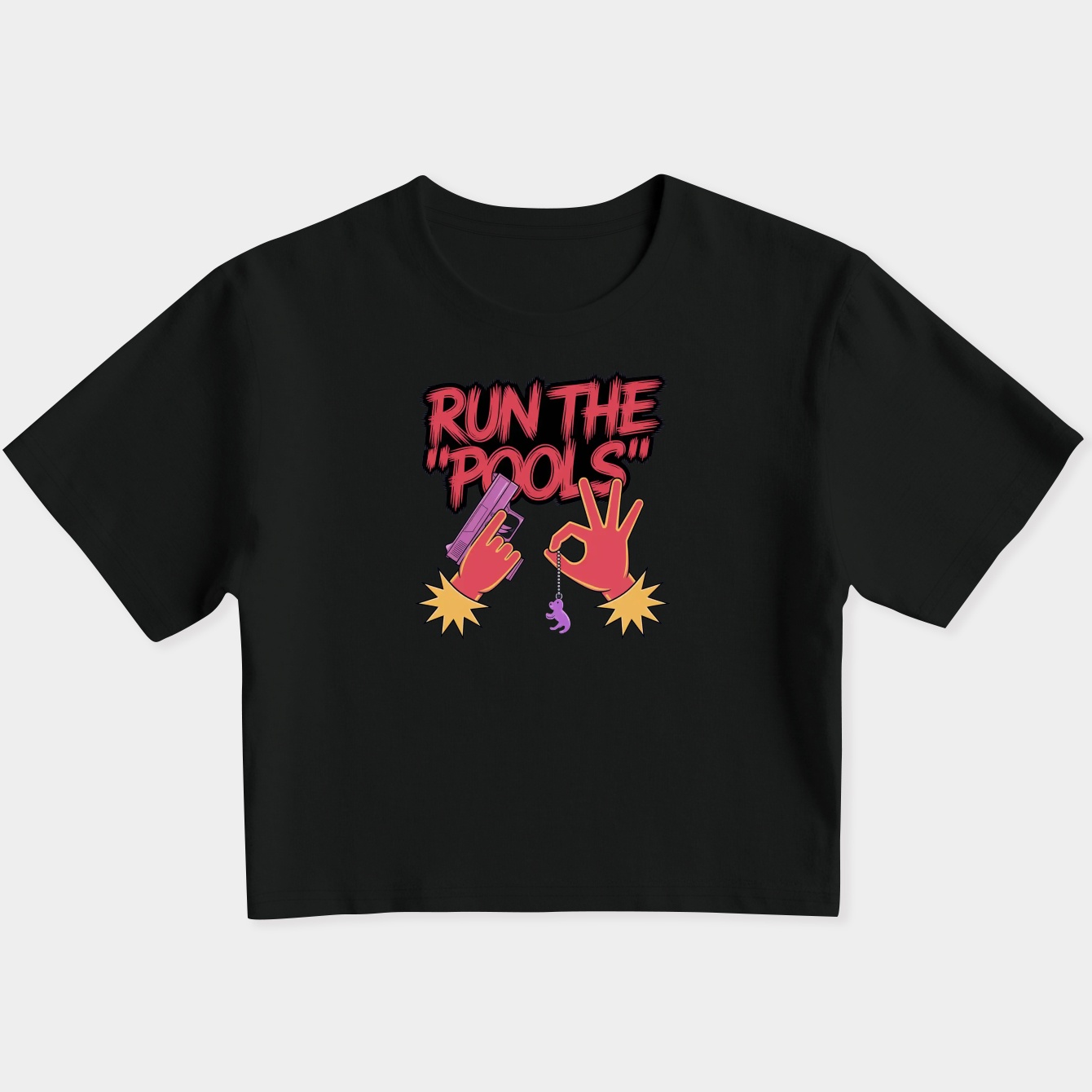 Run the 'Pools Women's Slim Fit Baby Tee