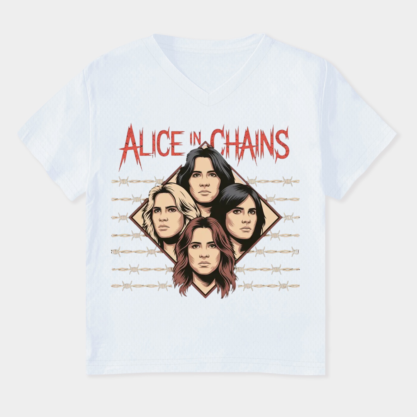 Alice in Chains Women's Plus Size V-Neck T-Shirt