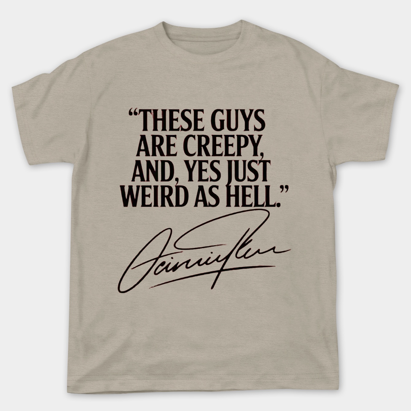 CREEPY AND WEIRD AS HELL - TIM WALZ QUOTE (black) Women's Plus Size T-shirt