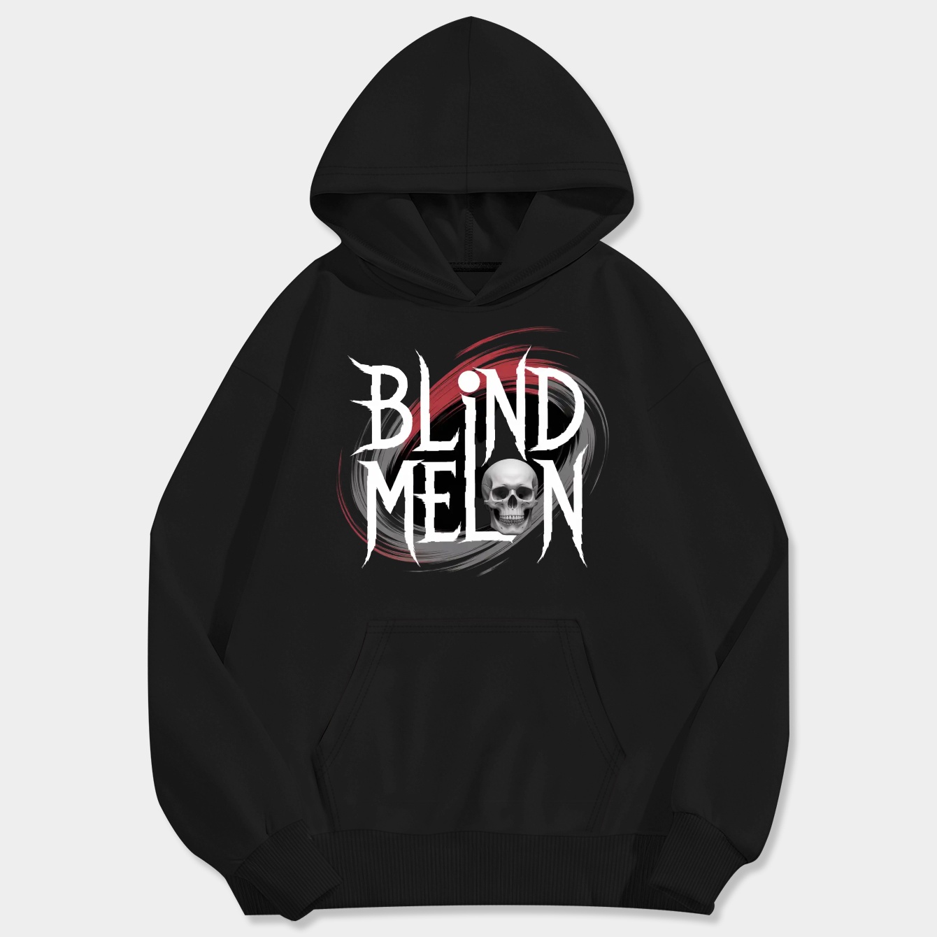 Blind Melon Skull Design Men's Big & Tall Hoodie