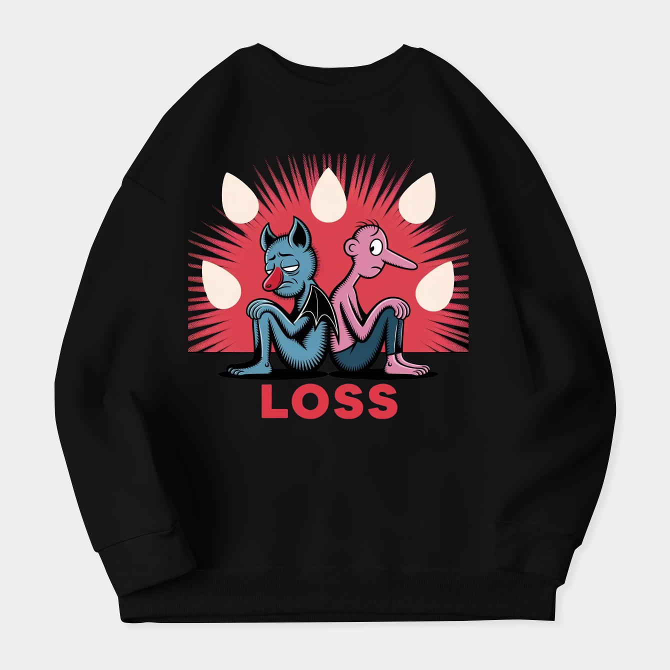 Hazbin Hotel Husk & Angel Dust Loser Women's Plus Size Sweatshirt