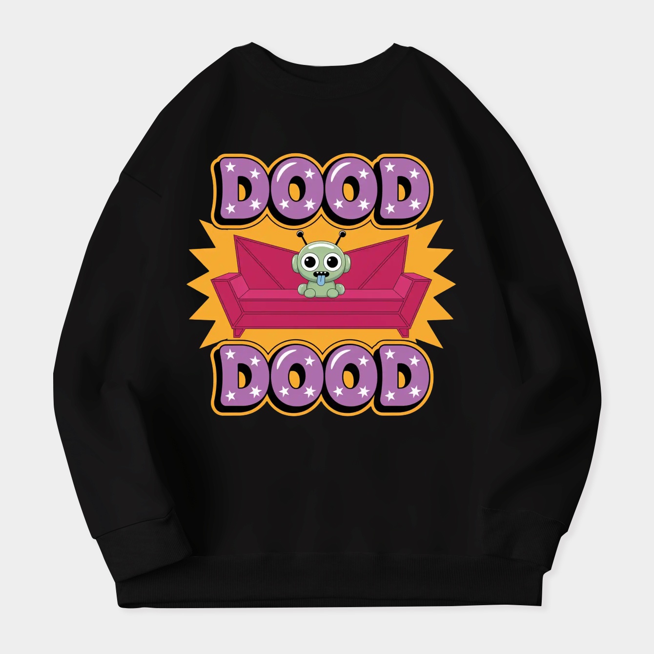 Invader ZIM Doom Couch Mineral Wash Women's Crewneck Sweatshirt
