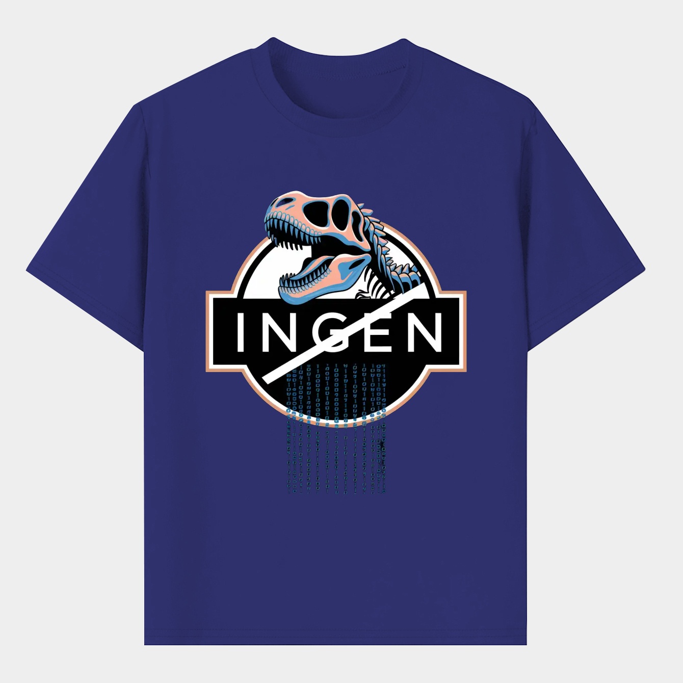 InGen DNA Code Skeleton T-Rex Men's T-Shirt