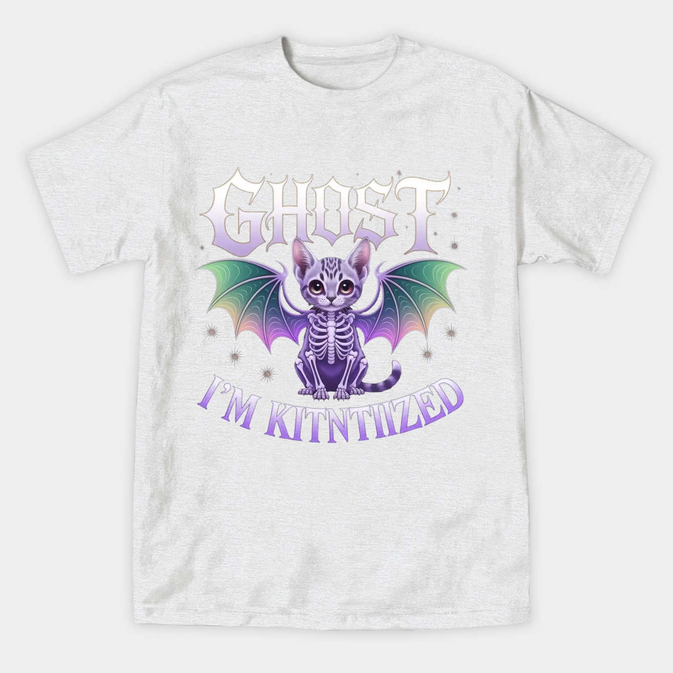 Ghost Kittenized Skeleta Women's Athletic Performance T-Shirt