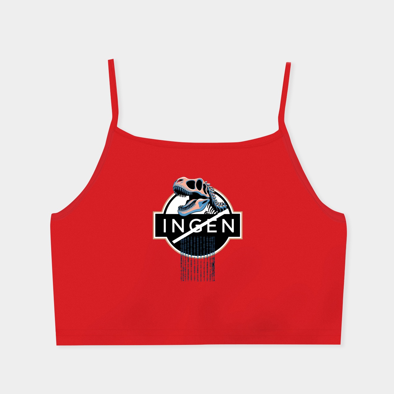 InGen DNA Code Skeleton T-Rex Women's  Spaghetti Strap Tank Top