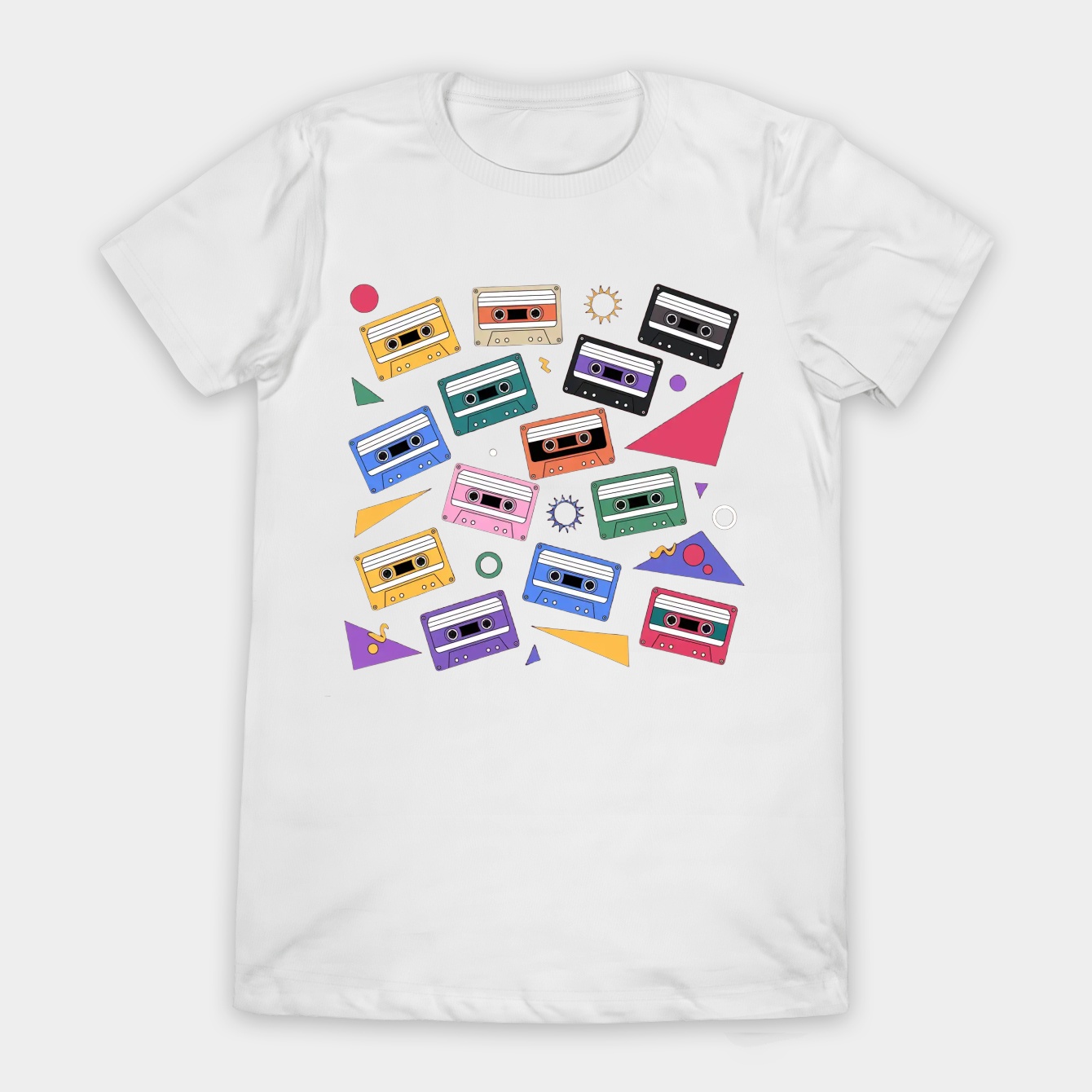 80's cassette tape pattern Women's T-Shirt