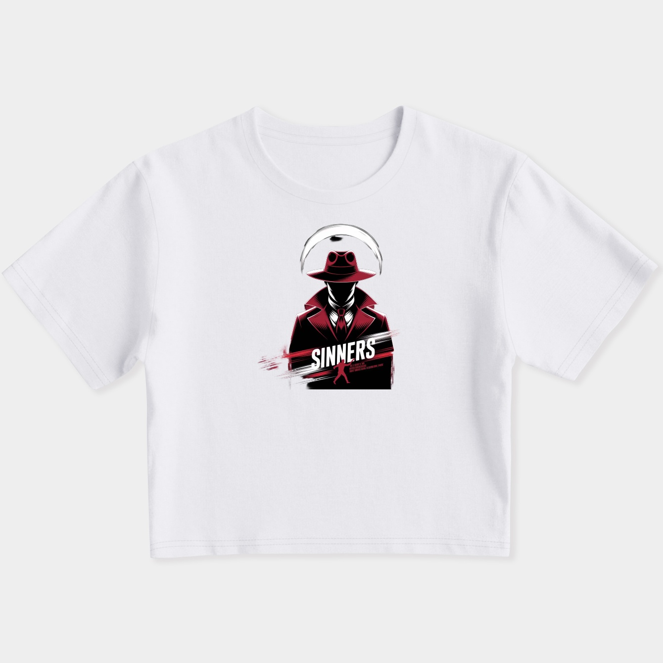 Sinners Shadowed in Red Women's Slim Fit Baby Tee