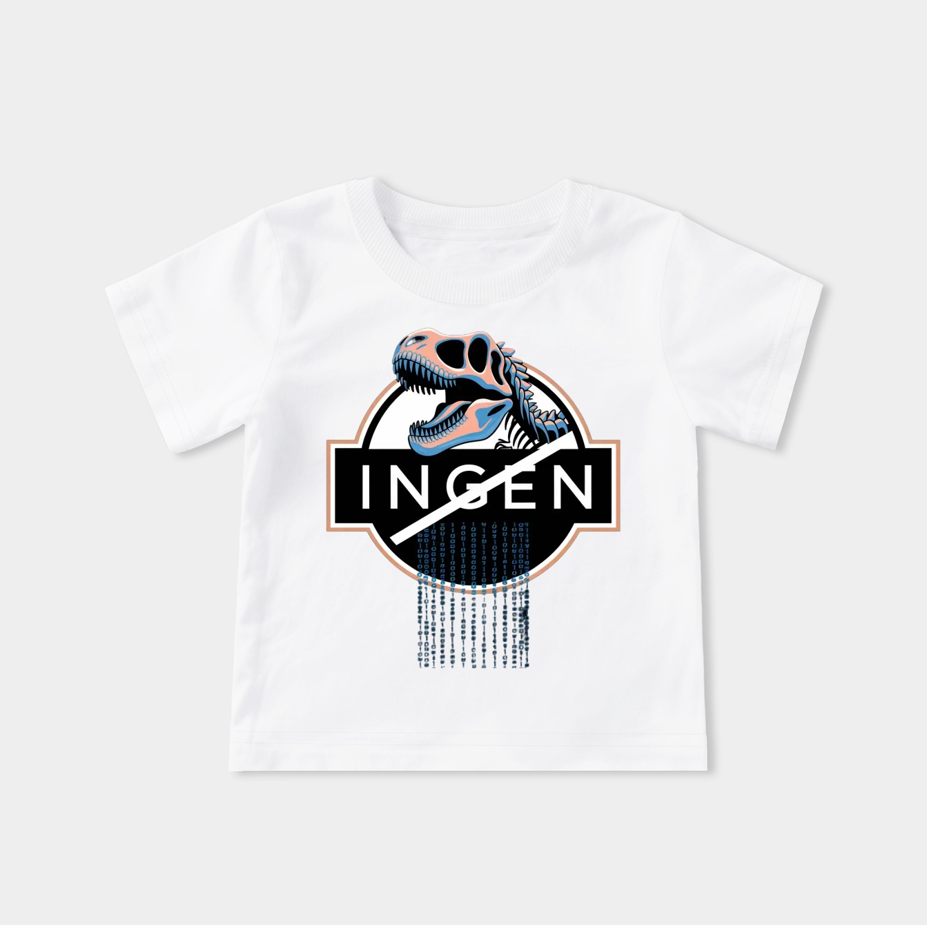 InGen DNA Code Skeleton T-Rex Youth Classic T-Shirt