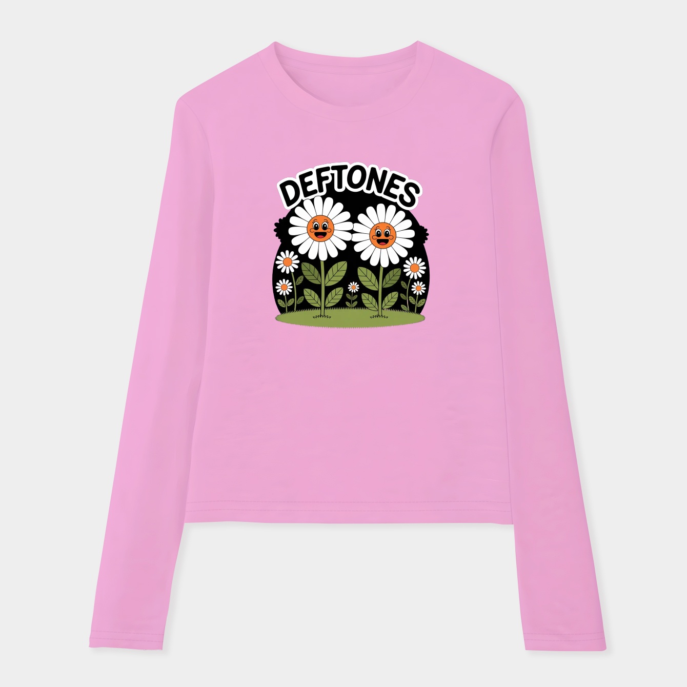 DEFTONES Happy Flower Patch Women's Soft Long Sleeve T-Shirt