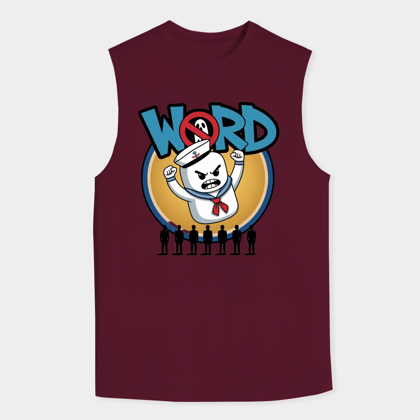 Papa Puft Ghost Battle Men's Big & Tall Tank Top