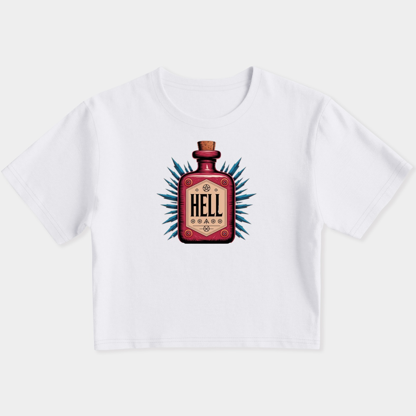 Hellbrew Potion Bottle Design Women's Slim Fit Baby Tee
