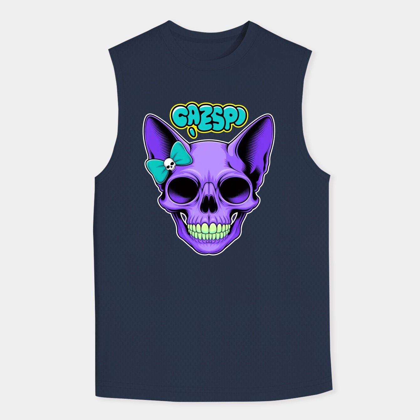 Skull Kitty! Hello undead! Men's Tank Top