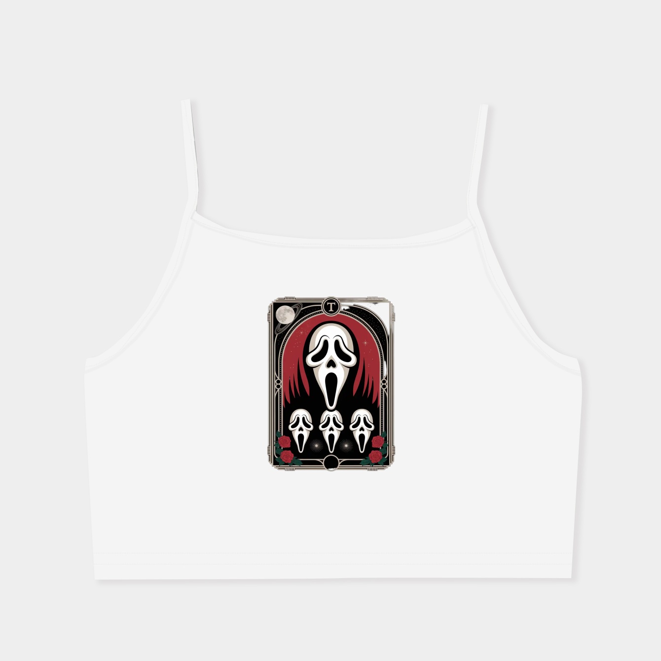 Ghostface Tarot Card Women's  Spaghetti Strap Tank Top