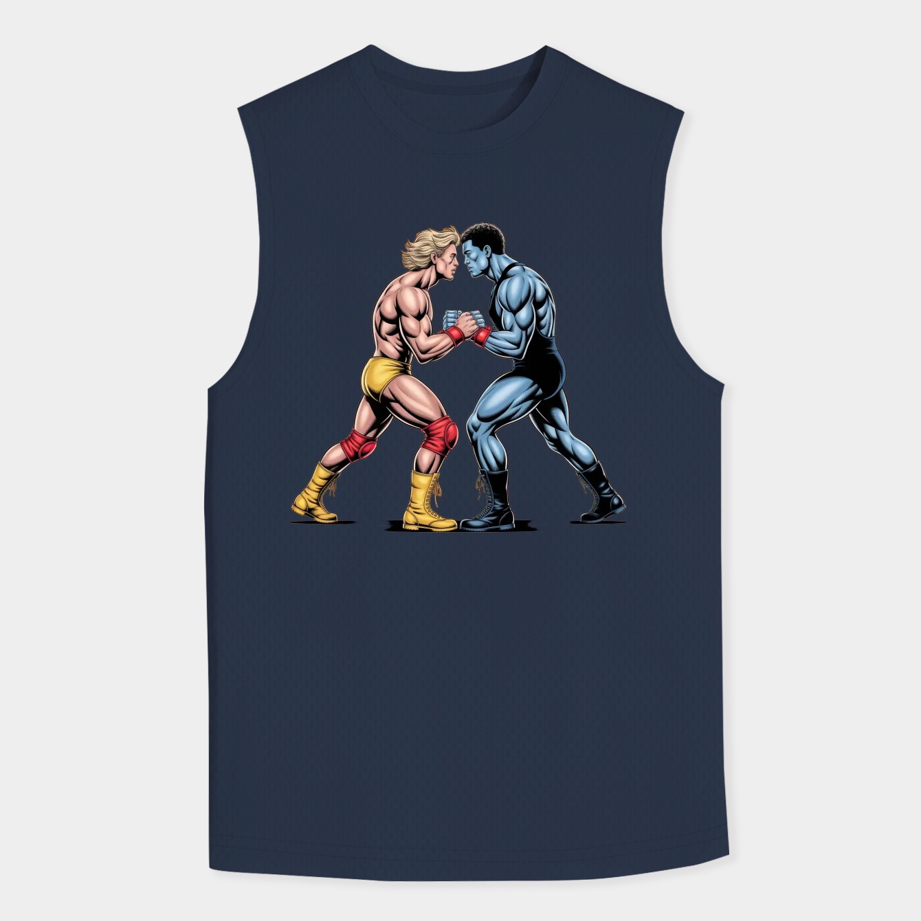 Andre the Giant vs Hulk Hogan Crayon Texture Men's Tank Top