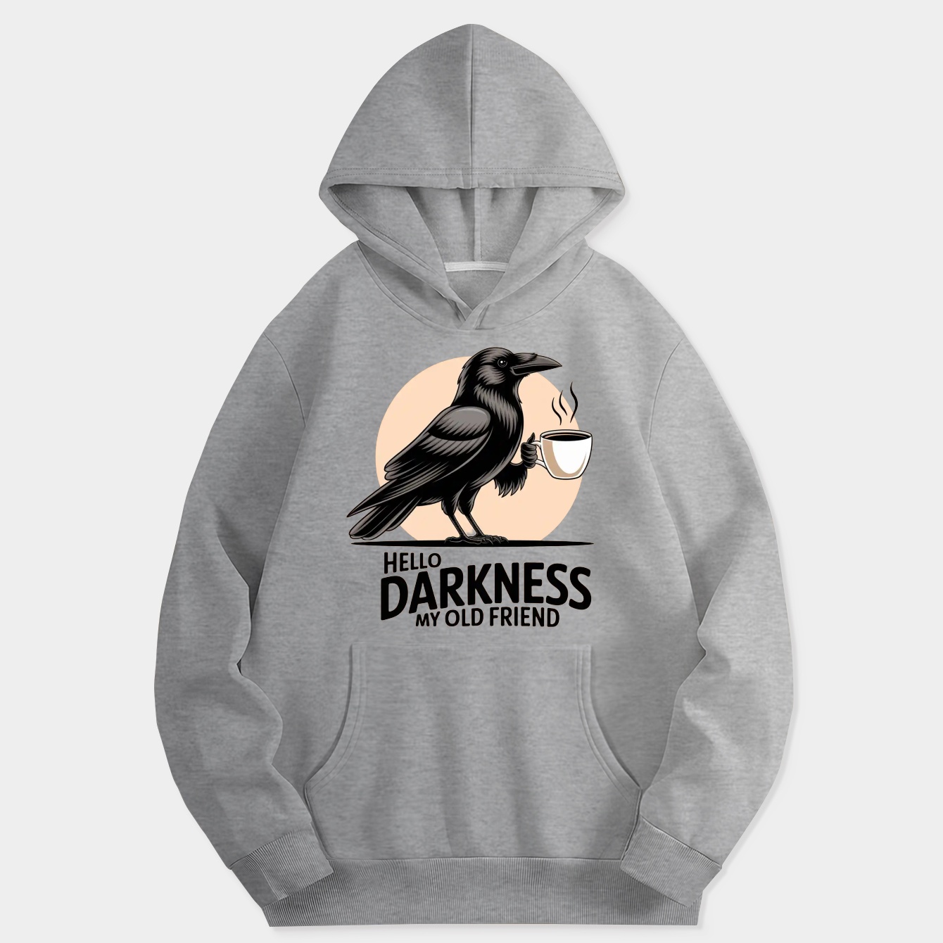 Hello Darkness My Old Friend Crow Coffee Spooky Halloween