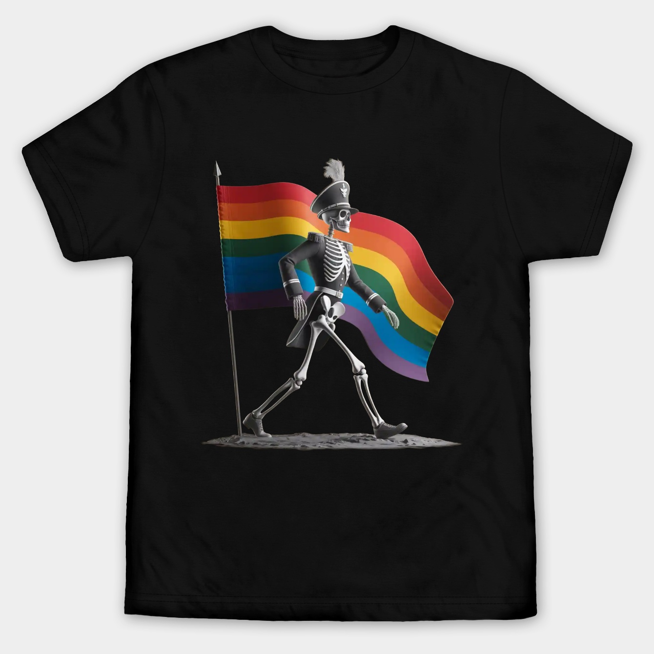 Black flag parade Men's Big & Tall T-shirt