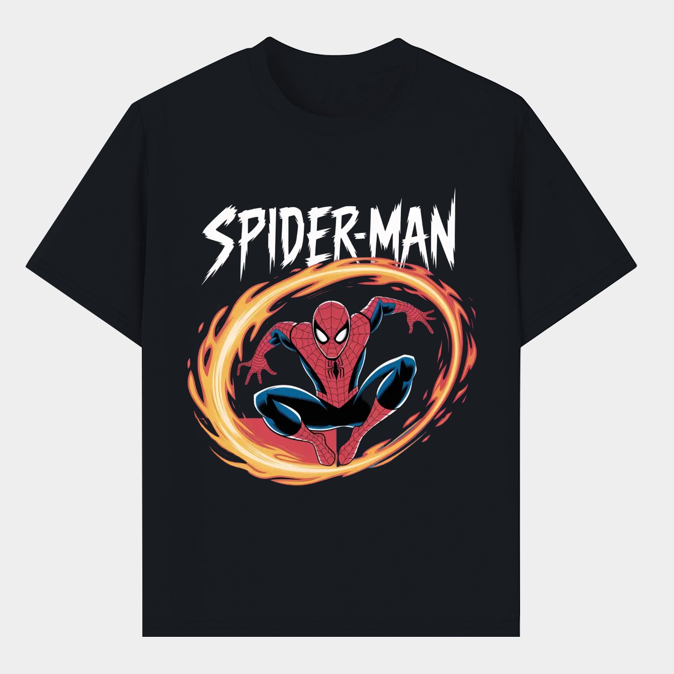 Spider-Man Flames Men's T-Shirt