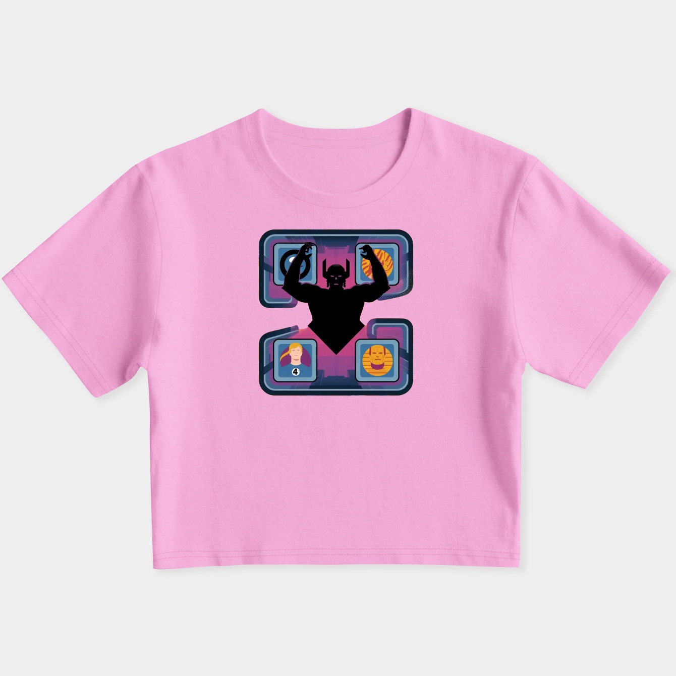 The Fantastic Four: First Steps Fantastic Four Versus Galactus Women's Slim Fit Baby Tee