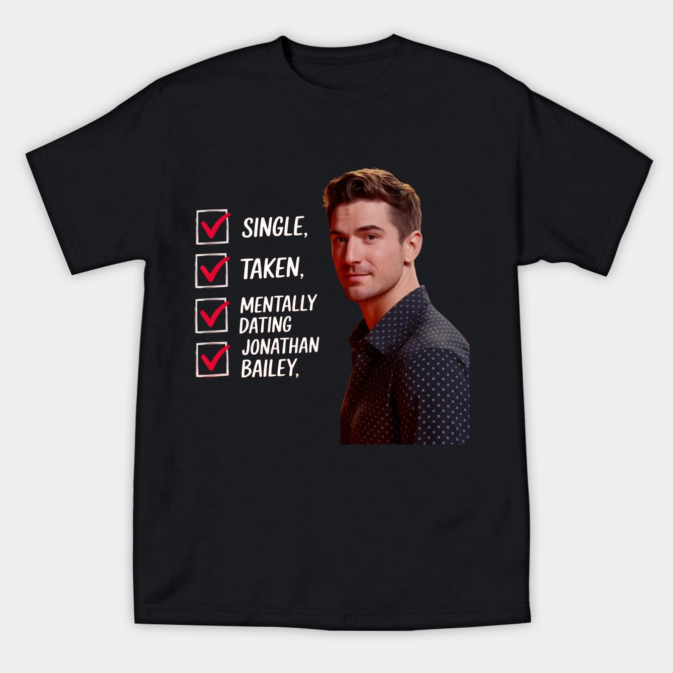 Mentally Dating Jonathan Bailey Women's Athletic Performance T-Shirt