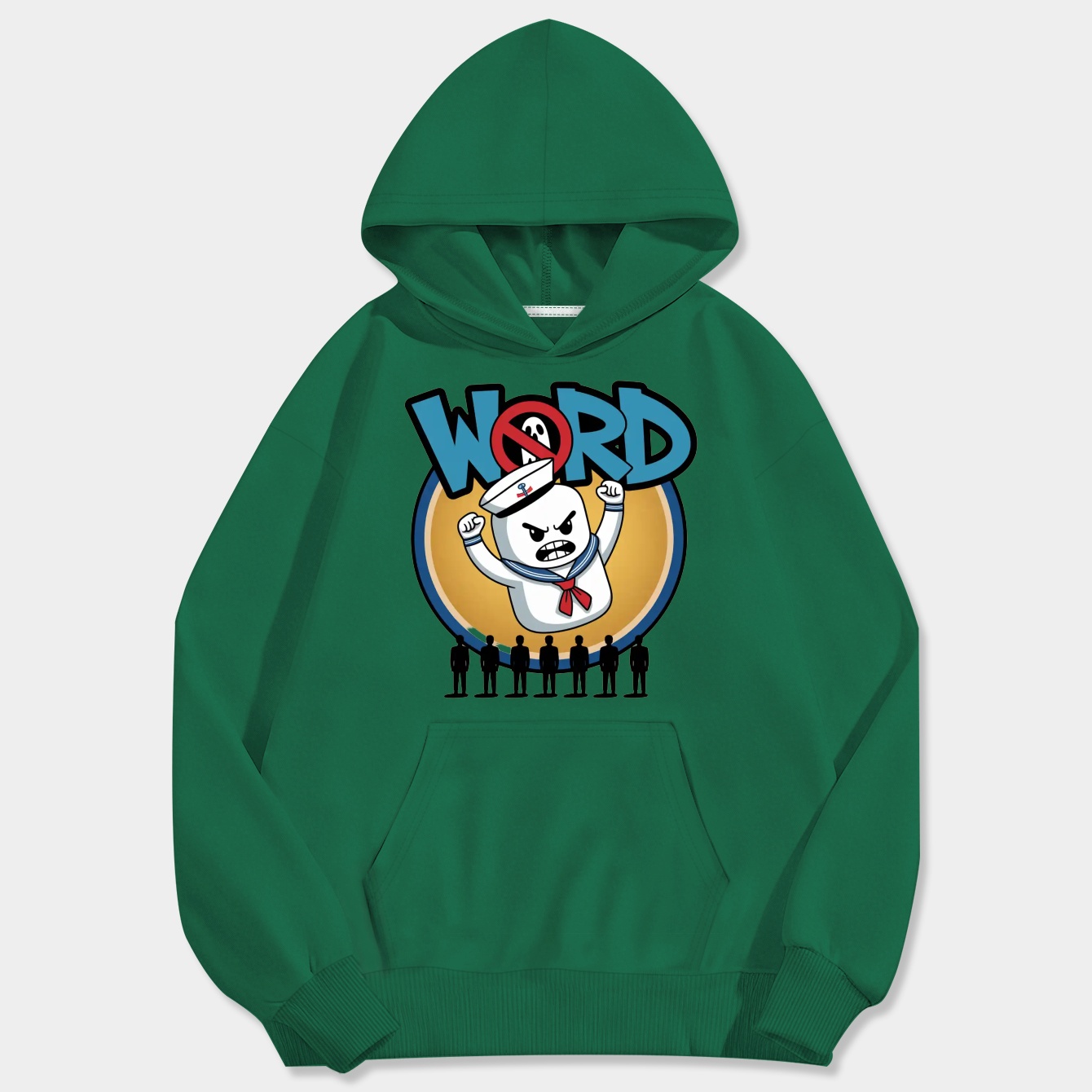 Papa Puft Ghost Battle Men's Big & Tall Hoodie