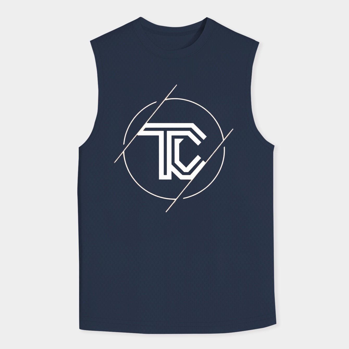 TC Circle Emblem Design Men's Big & Tall Tank Top