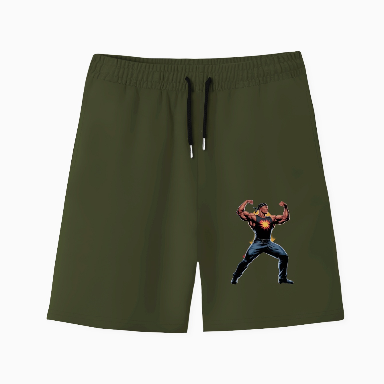 Hulk Hogan Pose Power Men's Quick-Dry Athletic Shorts