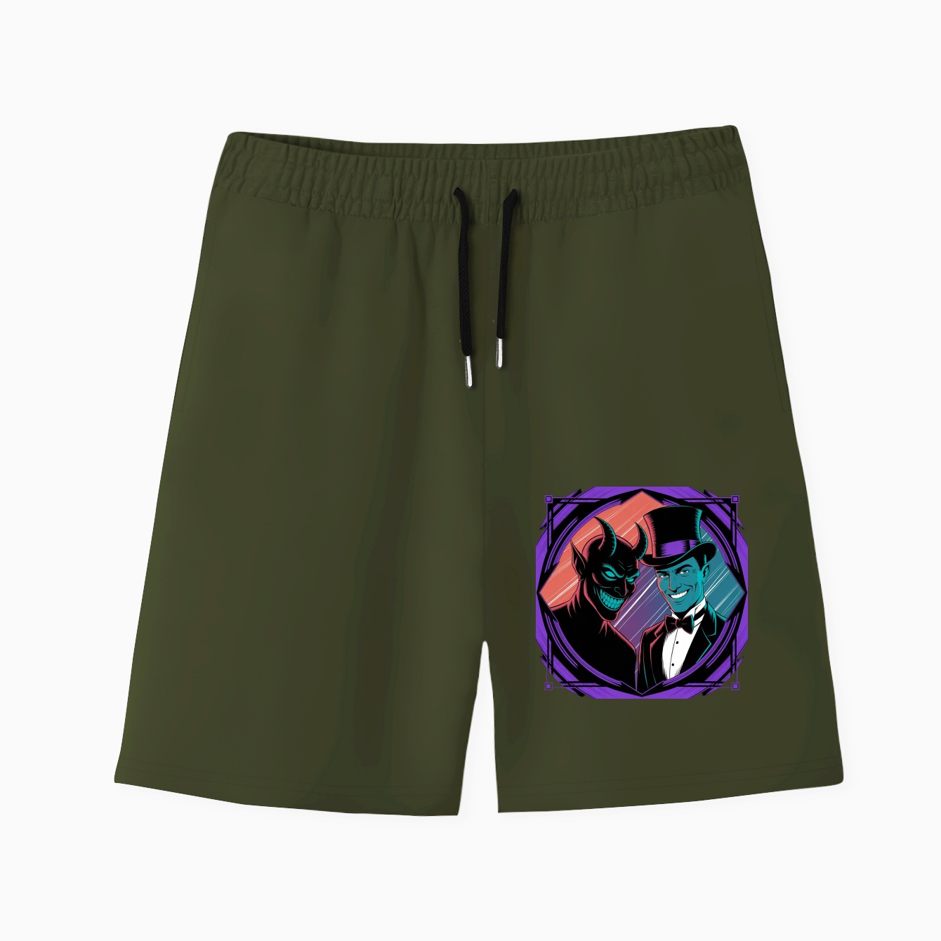 Alastor and His Shadow - Hazbin Hotel Men's Quick-Dry Athletic Shorts
