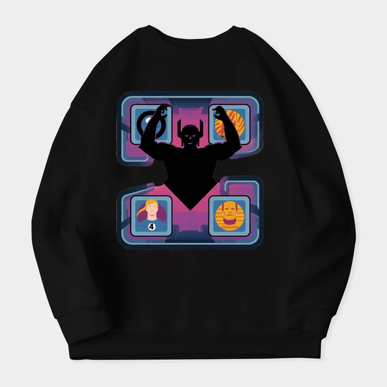 The Fantastic Four: First Steps Fantastic Four Versus Galactus Women's Crewneck Sweatshirt