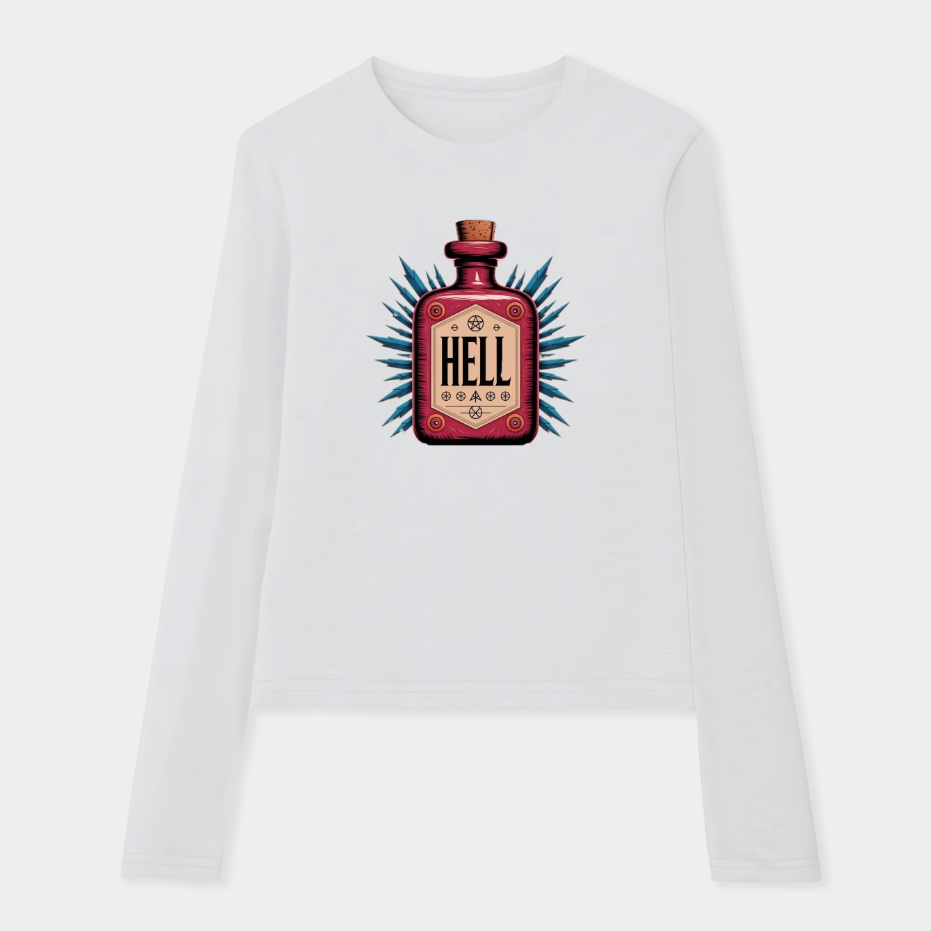 Hellbrew Potion Bottle Design Women's Soft Long Sleeve T-Shirt
