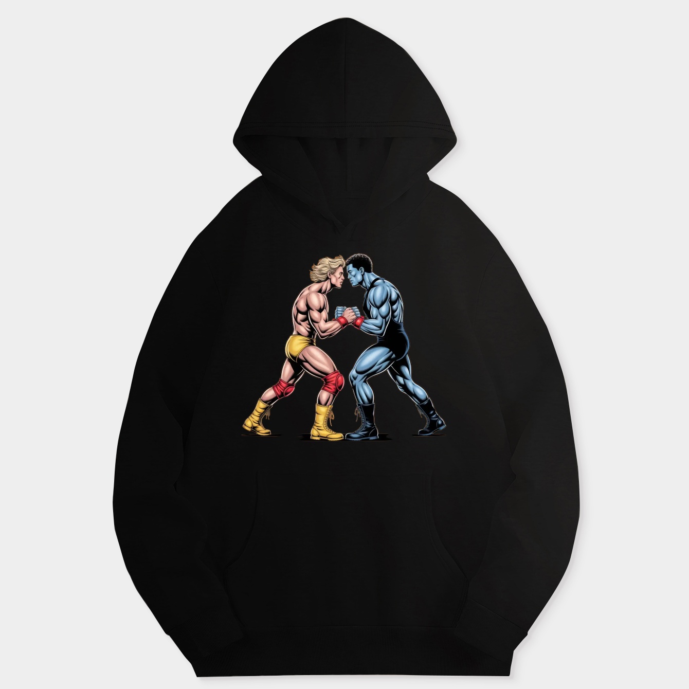Andre the Giant vs Hulk Hogan Crayon Texture Women's Hoodie