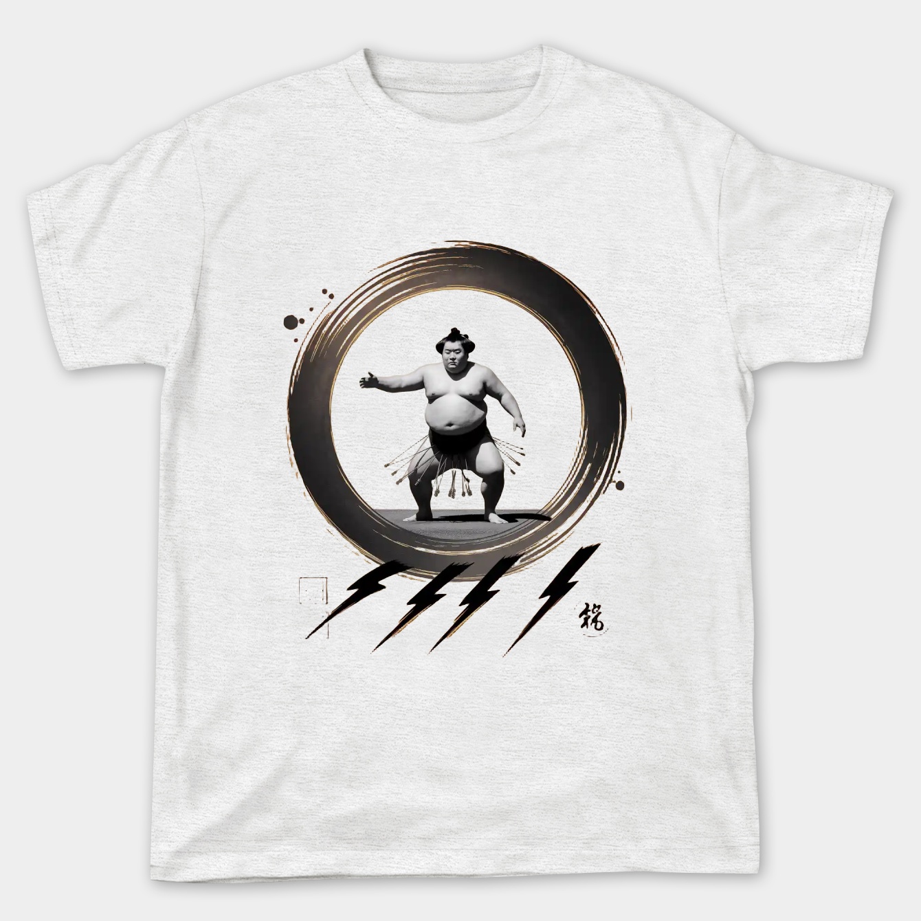 Sumo-E Sumo Wrestler White Women's Plus Size T-shirt