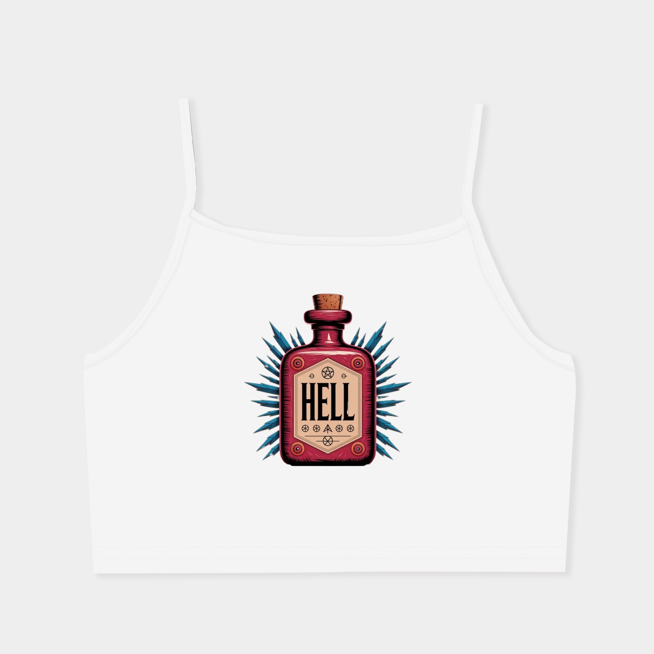 Hellbrew Potion Bottle Design Women's  Spaghetti Strap Tank Top