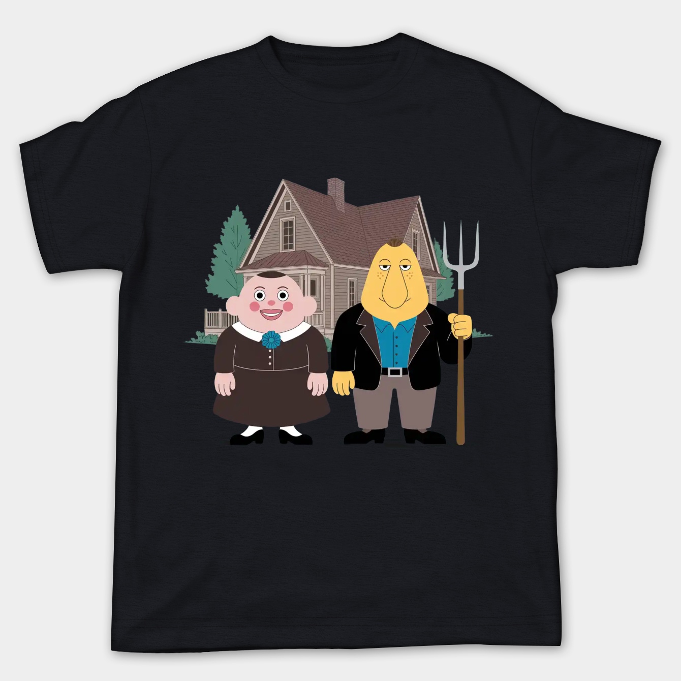 Smiling Gothic Duo Women's Plus Size T-shirt