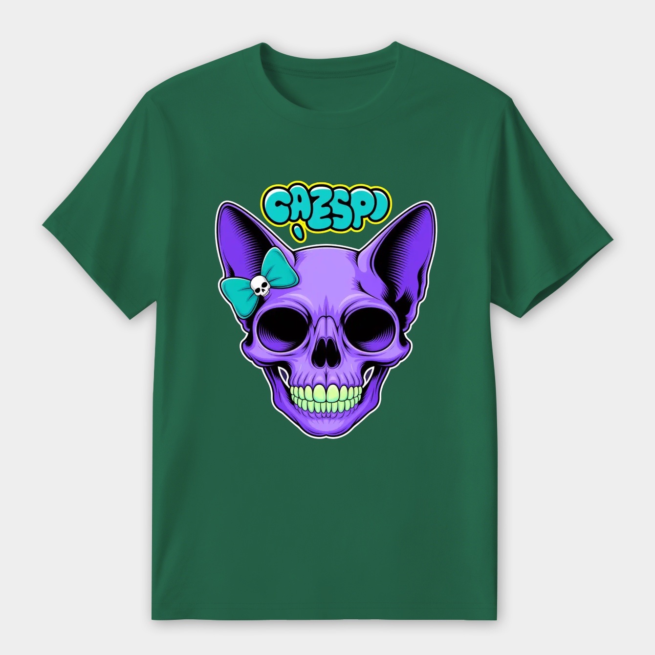 Skull Kitty! Hello undead! Women's Premium Soft T-Shirt