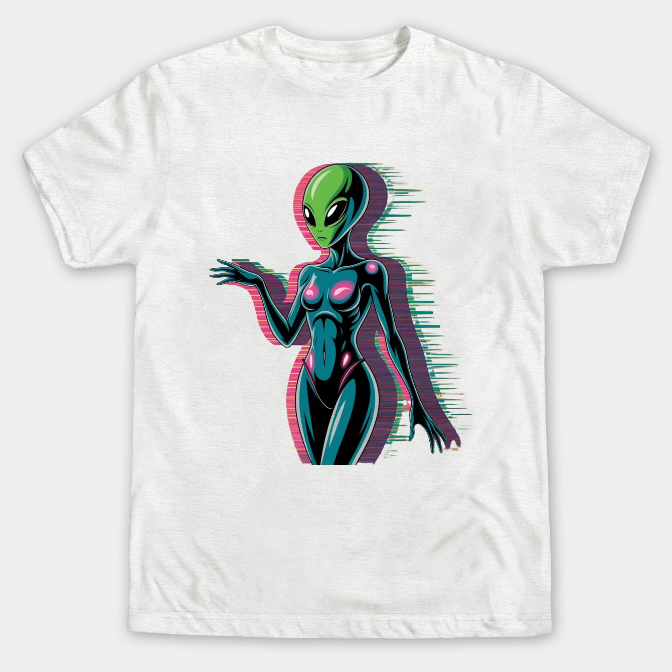 Glitchy Alien Dude Men's Big & Tall T-shirt