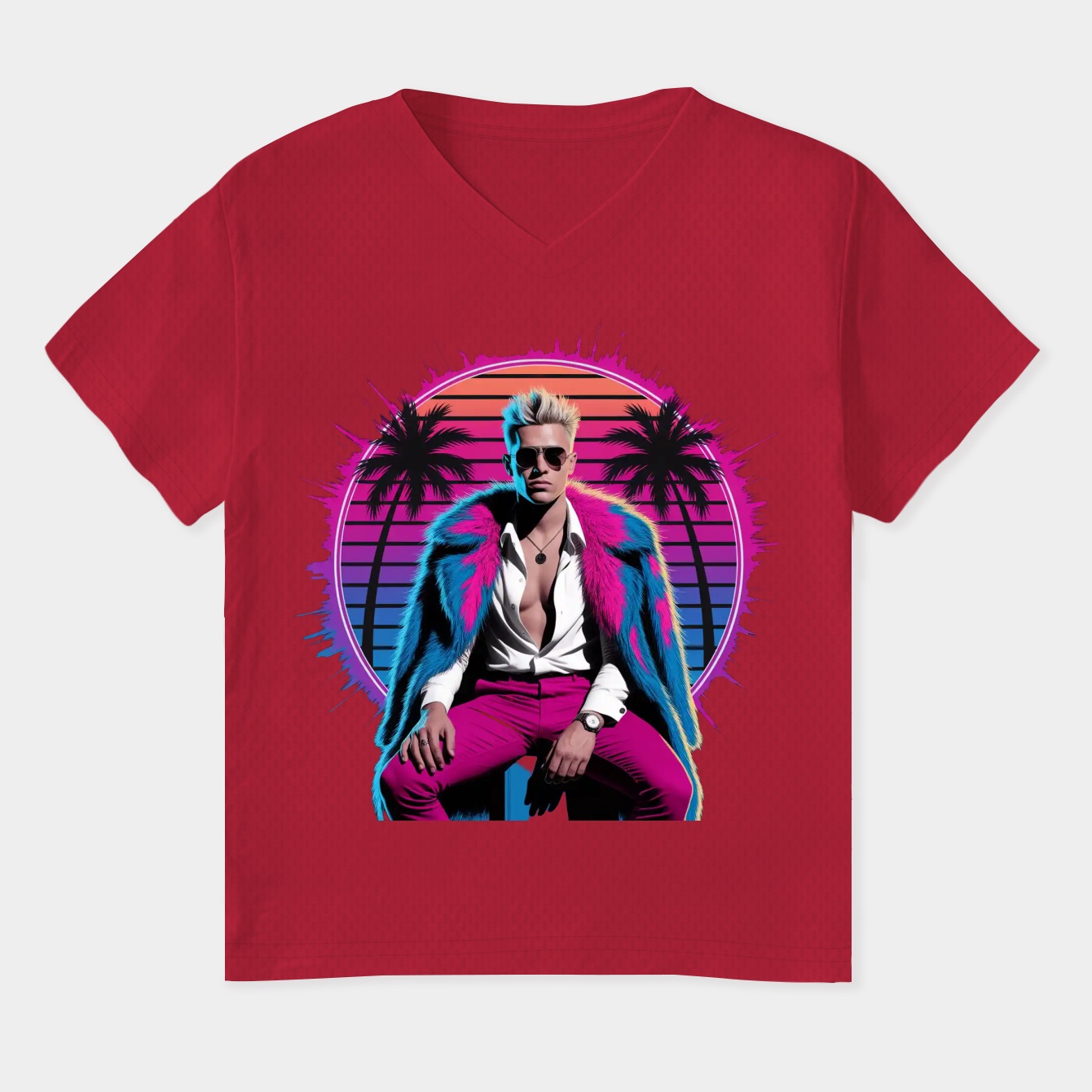 Donquixote Doflamingo Neon Vibes Women's Plus Size V-Neck T-Shirt