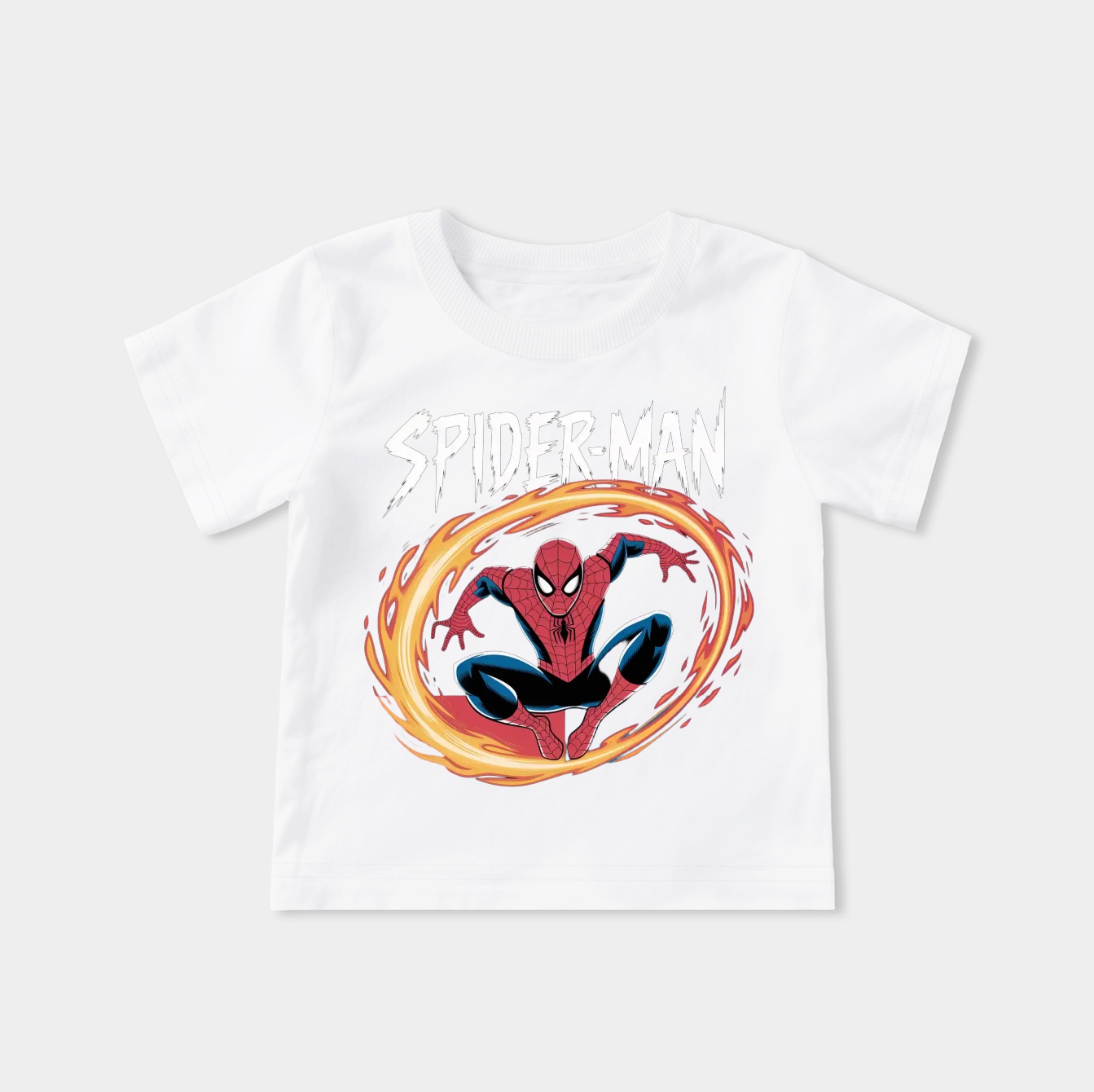 Spider-Man Flames Youth Classic T-Shirt