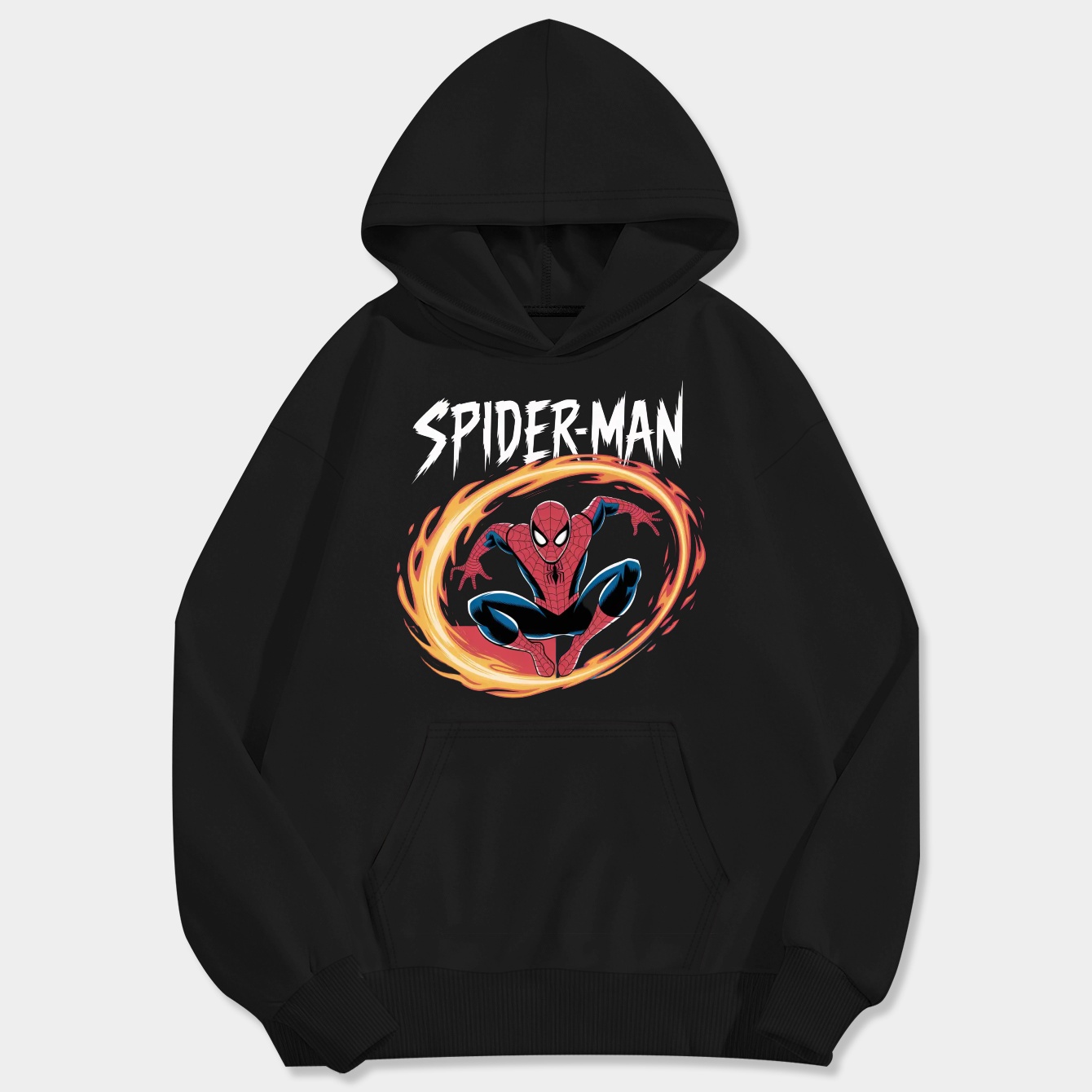 Spider-Man Flames Men's Big & Tall Hoodie