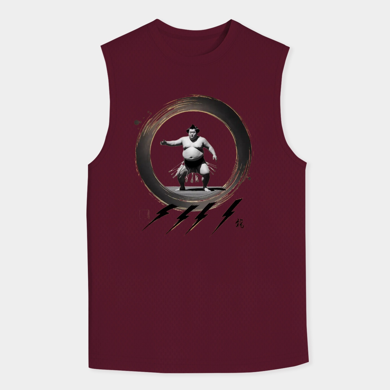 Sumo-E Sumo Wrestler White Men's Big & Tall Tank Top