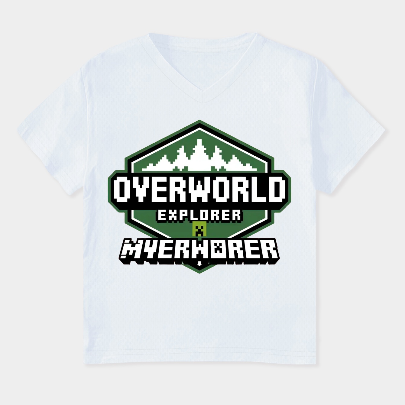 Minecraft Overworld Explorer Women's Plus Size V-Neck T-Shirt