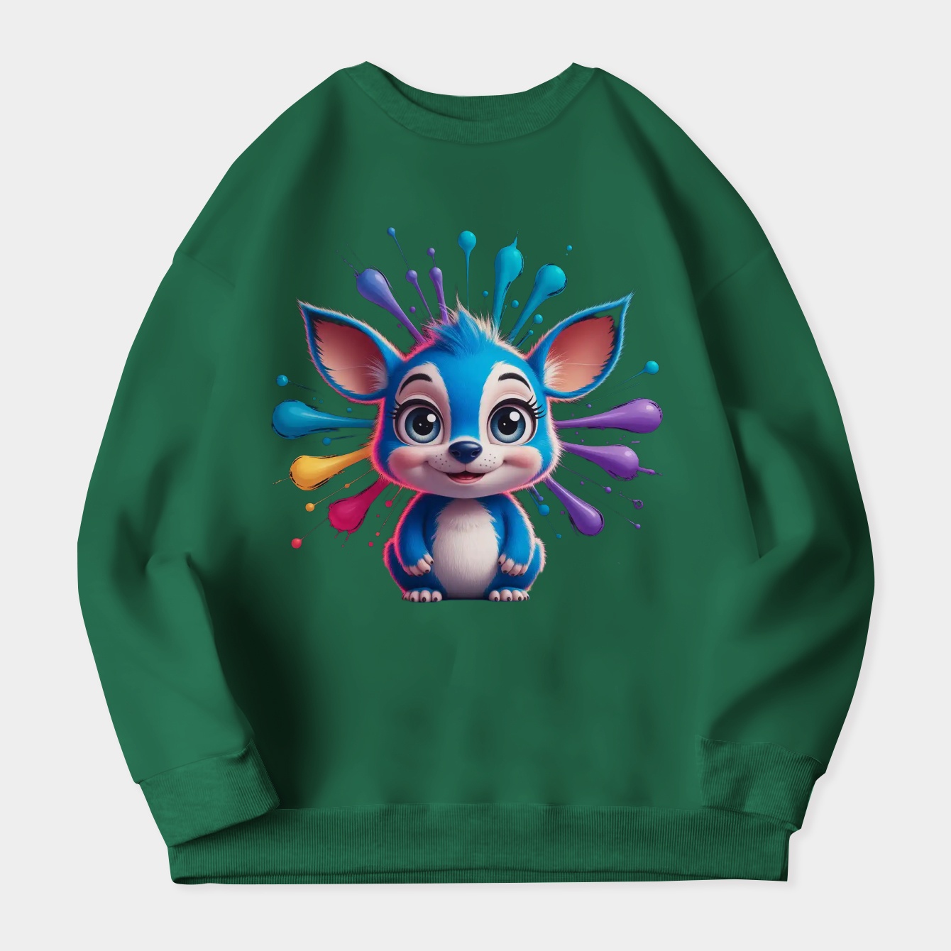Stitch Splash Paint Women's Crewneck Sweatshirt