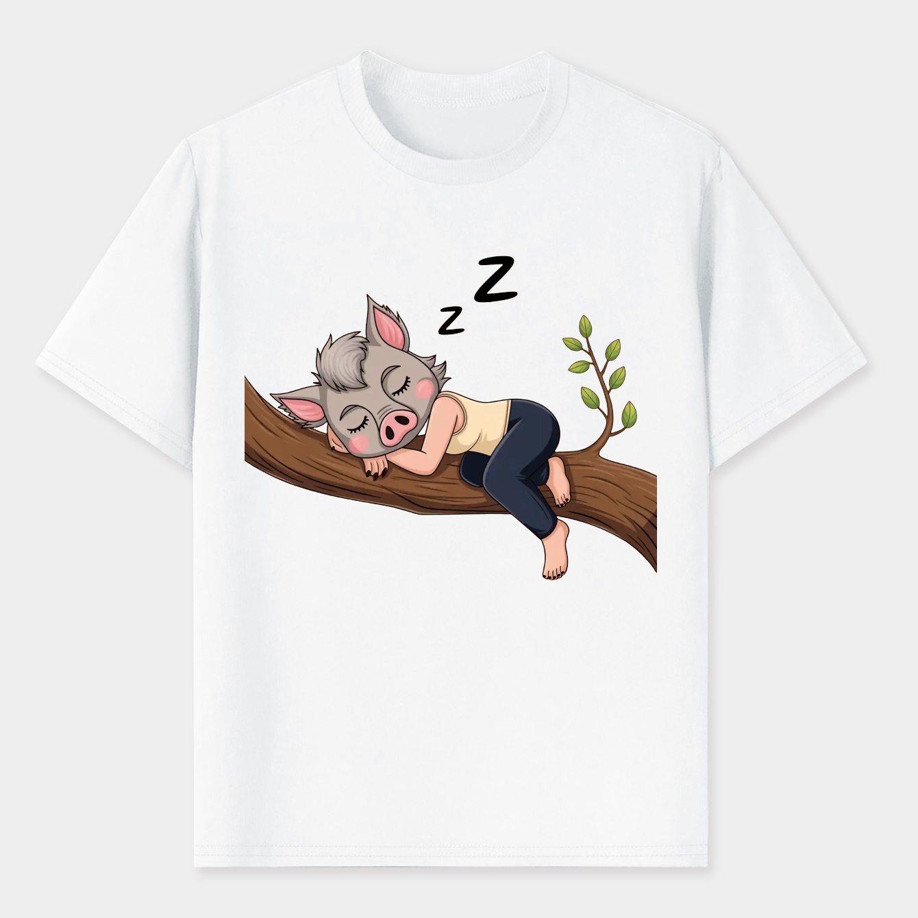 Sleeping Boar Mask Hero Men's T-Shirt
