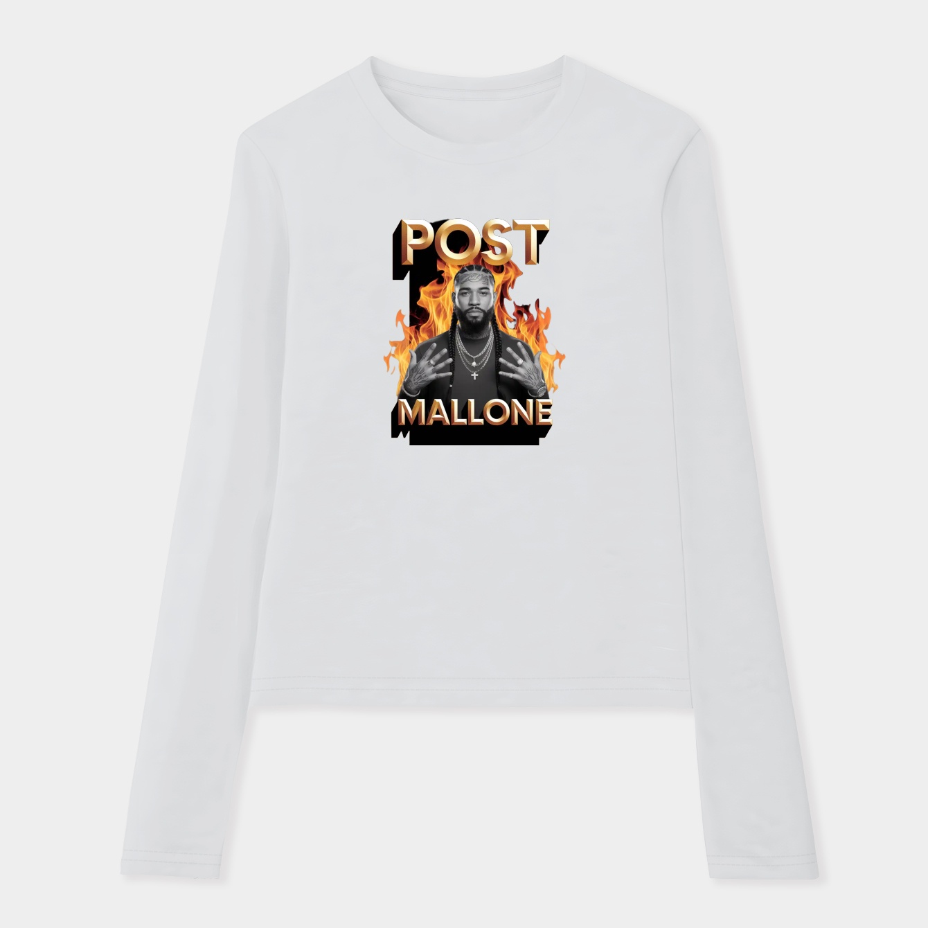 Post Malone Flame Women's Soft Long Sleeve T-Shirt