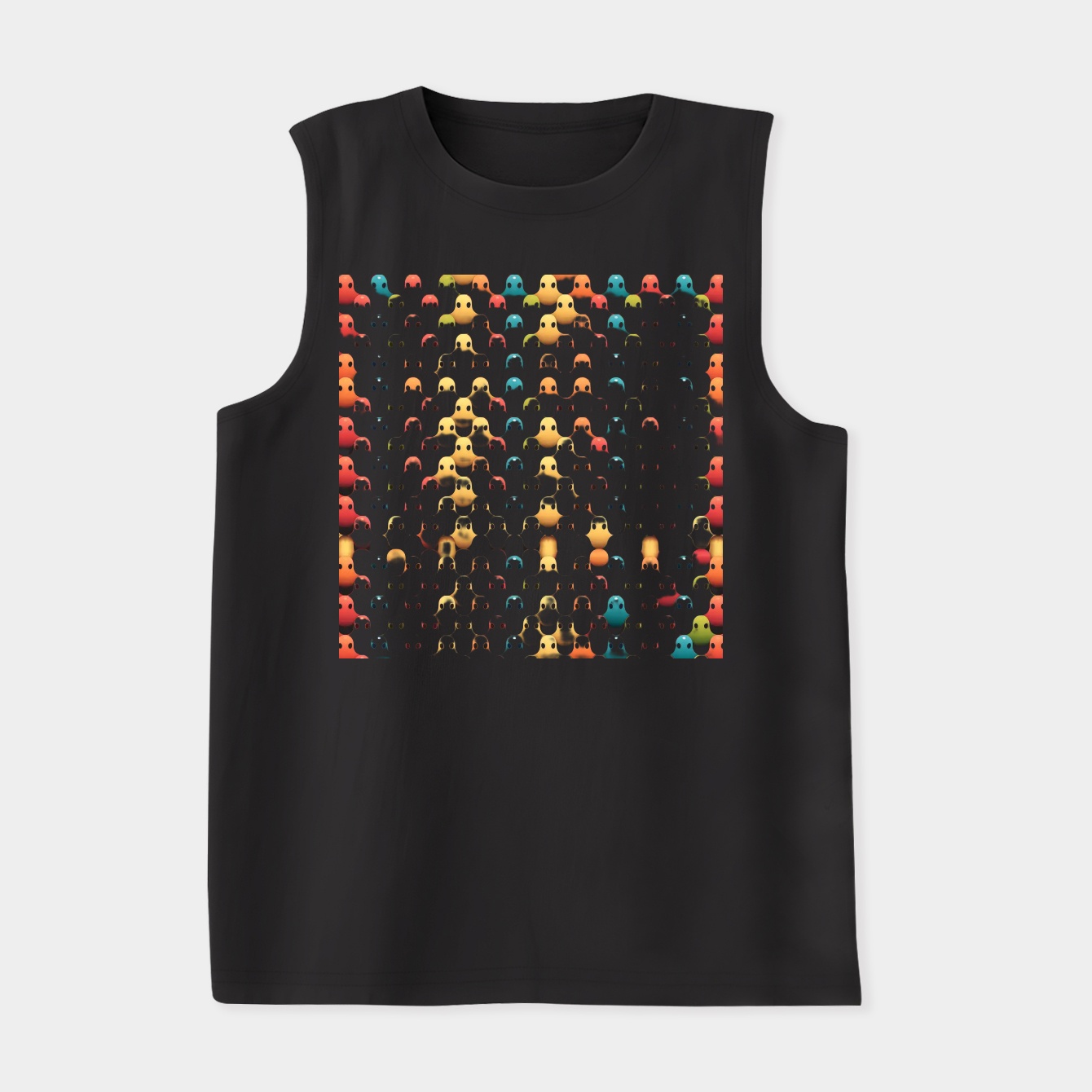 Ghost Tessellation Pattern (Retro Color) Women's Soft Tank Top