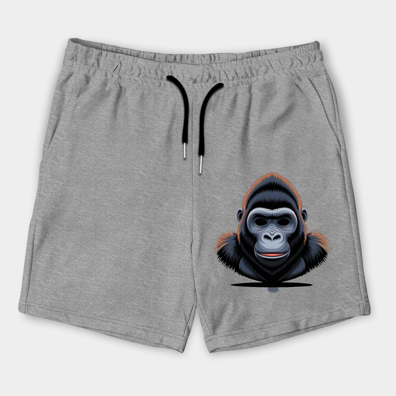 Gorilla Mask Pattern Yellow Pack Men's Shorts