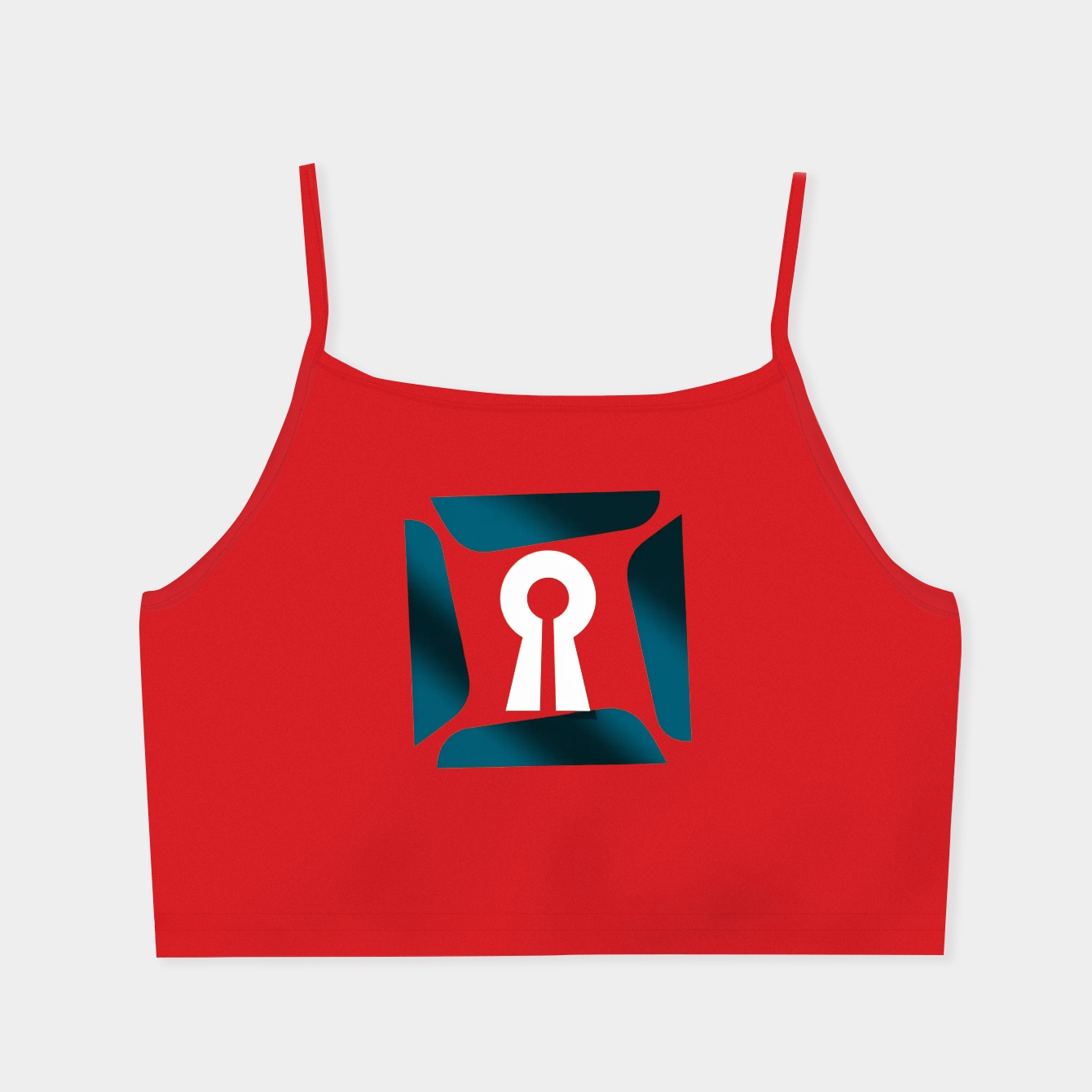 DOOR LOCK BLUE Women's  Spaghetti Strap Tank Top