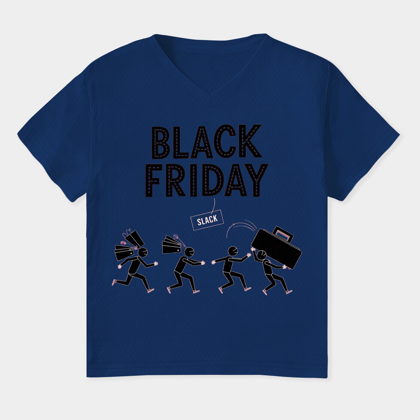 Black Friday Women's Plus Size V-Neck T-Shirt